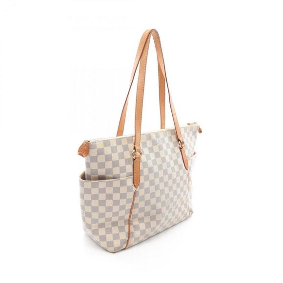 LOUIS VUITTON White Damier Leather Tote Bag - Picture 2 of 12